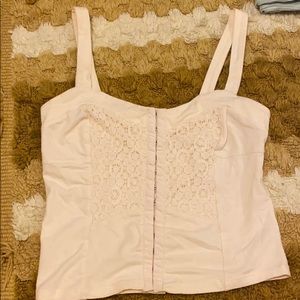 corset style crop tank top